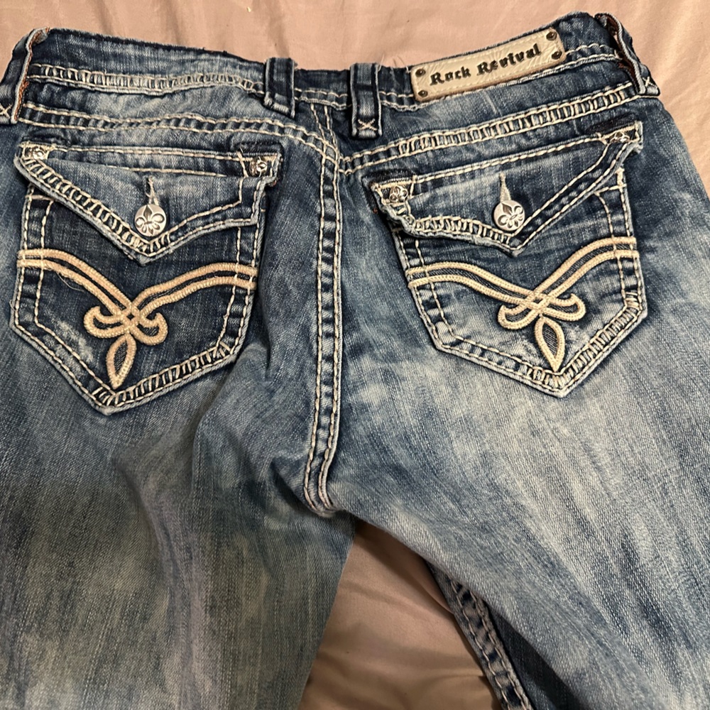 Rock revival waist 30 inseam 31 mid rise easy boot